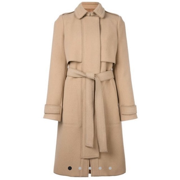 Carven Luxury Camel-tone Wool belted coat - Picture 1 of 2